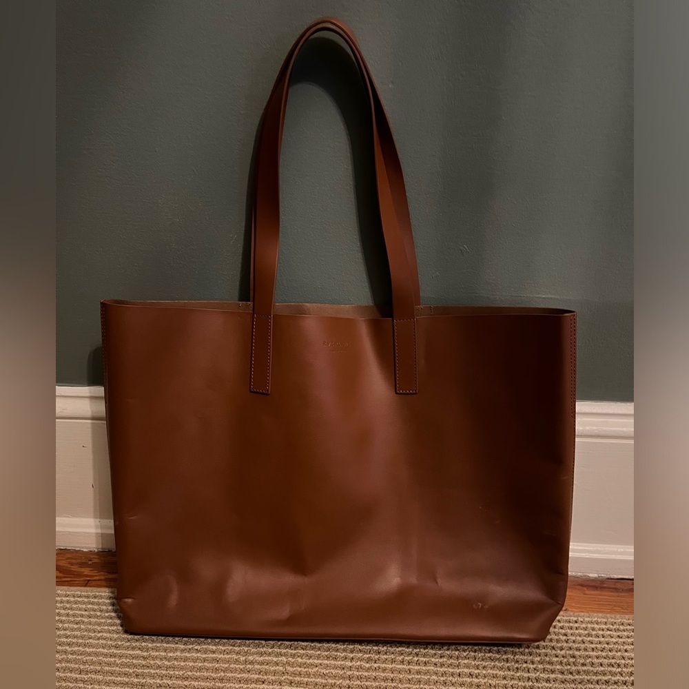 Everlane congac leather tote